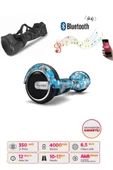 Elektrikli Kaykay Hoverboard Bluetooth Hoparlörlü 6.5 İnç Grafiti D20 - Çanta Hediye thumbnail 4