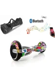 Elektrikli Kaykay Hoverboard Bluetooth Hoparlörlü 6.5 İnç Grafiti D04 - Çanta Hediye - 2