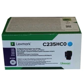 Lexmark C2425-C235HC0 Mavi Yüksek Kapasiteli Orijinal Toner thumbnail 1