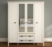 Hunerika Eniro Premium 4 kapak 2 çekmeceli Gardırop-Minifiks bağlantılı - aytaşı/legnano - 2