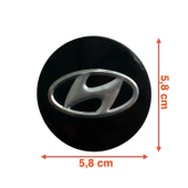 Hyundaı Jant Göbek İ30 12-19/Elantra 15-21/Tucson 16-20 (Siyah) (5,8 Cm) - 1