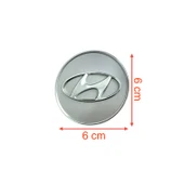 Hyundaı Jant Göbek İ30 12-15/Elantra 08-15/Santafe 06-12/ Tucson 10-13/İx35 10-14 (Gri) (6,1 Cm) - 1