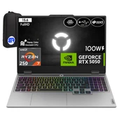 Lenovo Loq 15AHP10 Ryzen 7-250 32GB Ram 2tb SSD RTX5050 8gb 100W 15.6'' Inç Fhd 144Hz WIN11 Pro 83JG006ATREP7 + Elektropasaj Çanta - 1