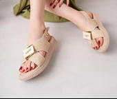 Cate Bej Hasır Cilt Sandalet thumbnail 9