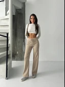 Fit comfort bej salaş pantolon thumbnail 7