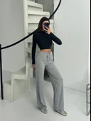 Fitilli şardonlu pantolon gri thumbnail 9