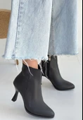 Mişha Siyah Cilt Topuklu Bot thumbnail 7