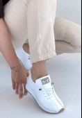 Fiert Beyaz Cilt Bağcıklı Spor Ayakkabı thumbnail 1