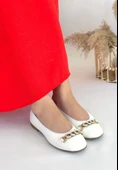Cleo Beyaz Cilt Babet Ayakkabı thumbnail 3
