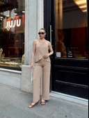 Kruvaze takım ayrobin bej s054 thumbnail 1