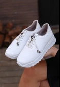 Romy Beyaz Cilt Bağcıklı Spor Ayakkabı thumbnail 2