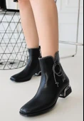 Melina Siyah Cilt Topuklu Bot thumbnail 1