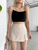Tek yırtmajlı şort etek thumbnail 1