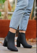 Biya Siyah Cilt Topuklu Bot thumbnail 5