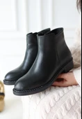Moed Siyah Cilt Topuklu Bot thumbnail 1