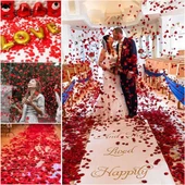 Kırmızı Renk Gül Yaprağı Şekilli Konfeti – 1 Paket 100 Adet thumbnail 4