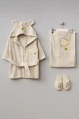 Bebitof %100 Pamuk Sevimli Kuzu Figürlü Bebek Bornoz Seti BBTF.BJ.30039 - 1