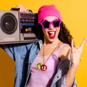 70'ler 80'ler ve 90'lar Temalı Disko Topu Kolye Seti 6 Adet thumbnail 4