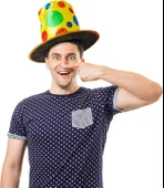Palyaço Şapkası Rengarenk Puantiyeli 19 cm thumbnail 4