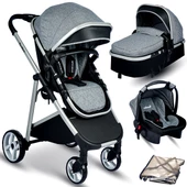Rose Mose 605 Canopy Çift Yönlü Travel Sistem Bebek Arabası Puset Yeni Doğan Set - 1