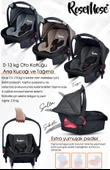 Rose Mose 605 Canopy Çift Yönlü Travel Sistem Bebek Arabası Puset Yeni Doğan Set - 9