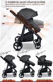 Rose Mose 605 Canopy Çift Yönlü Travel Sistem Bebek Arabası Puset Yeni Doğan Set - 8