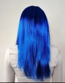 Mavi Renk Uzun Parti Peruğu thumbnail 3