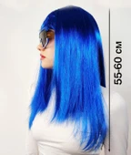 Mavi Renk Uzun Parti Peruğu thumbnail 2