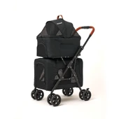 Zampa Tsunoda 2 Katlı Kedi Köpek Arabası Siyah - Konforlu ve Katlanabilir - 1