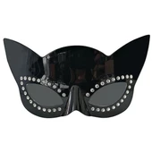 Siyah Renk Siyah Camlı Kedi Şekilli Parti Gözlüğü 20x11 cm thumbnail 2