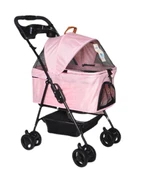 Zampa Verstappen Pembe Kedi Köpek Arabası - Katlanabilir, Süspansiyonlu - 1