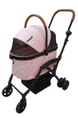 Zampa Orbit BL01T-P Pembe Kedi Köpek Arabası - Hafif, Katlanabilir, Fileli Tasarım - 1