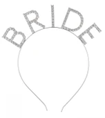 Bekarlığa Veda Mega Boy Kristal Taşlı Gümüş Bride Taç Gelin Tacı 20X21 cm thumbnail 2