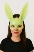 Karanlıkta Parlayan Fosforlu Tavşan Maskesi – Glow Bunny Masquerade Maske (32x22 cm) thumbnail 2