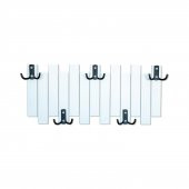 Beyaz Ahşap Duvar Ve Kapı Askısı Elbise Askılık Çit Model 5 Askılı - 1