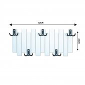 Beyaz Ahşap Duvar Ve Kapı Askısı Elbise Askılık Çit Model 5 Askılı - 2