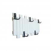 Beyaz Ahşap Duvar Ve Kapı Askısı Elbise Askılık Çit Model 5 Askılı - 3