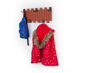 Kahverengi Ahşap Duvar Ve Kapı Askısı Elbise Askılık Çit Model 5 Askılı - 5