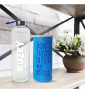 Kişiye Özel Renkli Kılıflı Cam Matara 1000 ml - 3