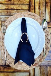 12 Adet Gold Metal Nal Peçete Yüzüğü thumbnail 2