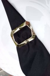 4 Adet Crystallized Lux Metal Peçete Halkası - 3