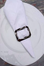 4 Adet Crystallized Lux Metal Peçete Halkası - 4
