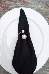 12 Adet Büyük İnci Gümüş Halkalı Peçete Yüzüğü thumbnail 1