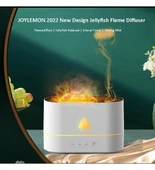 Ultrasonic Hava Nemlendirici 3D Alev Efektli Aroma Difüzör (180 ml) | Buhar Makinesi & Aromaterapi Cihazı - 8