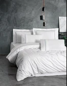 Clasic Pamuk Nev Takımı Çift Kişilik Josina Bej thumbnail 1