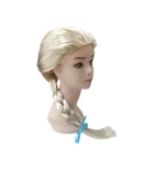 Karlar Ülkesi Elsa Frozen Peruğu Platin Altın Dore Renk Çocuk Kostüm - 3