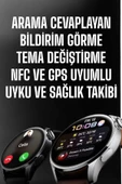 Akıllı Saat Bildirim Görme Amoled Ekran GPS Uyumlu Sesli Görüşme thumbnail 2