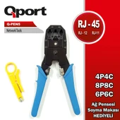 QPORT Q-PEN5 RJ45/RJ11/RJ12 SIKMA PENSESİ + KABLO SIYIRICI - 1