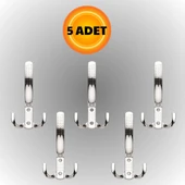 Uzun Noktalı Metal Askı Şık Portmanto Askılık Dolap Mobilya Askısı (vidalar Dahil)(5 ADET) - 2