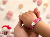 14 Ayar Altın Plakalı İsme Özel Kedi Figürlü Doğal Pembe Derili Hediye Bileklik-634 thumbnail 2